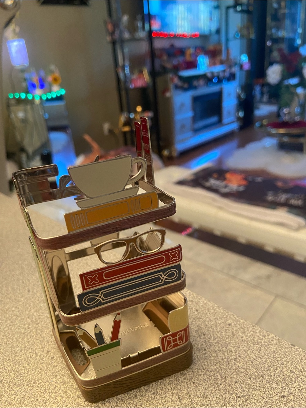 Multicolor Stand - Gold Accent hand soap holder